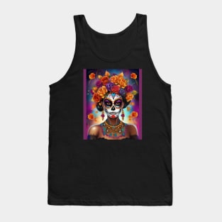 Mexican Traditions: Day of the Dead Sugar Skull Beauty Tank Top